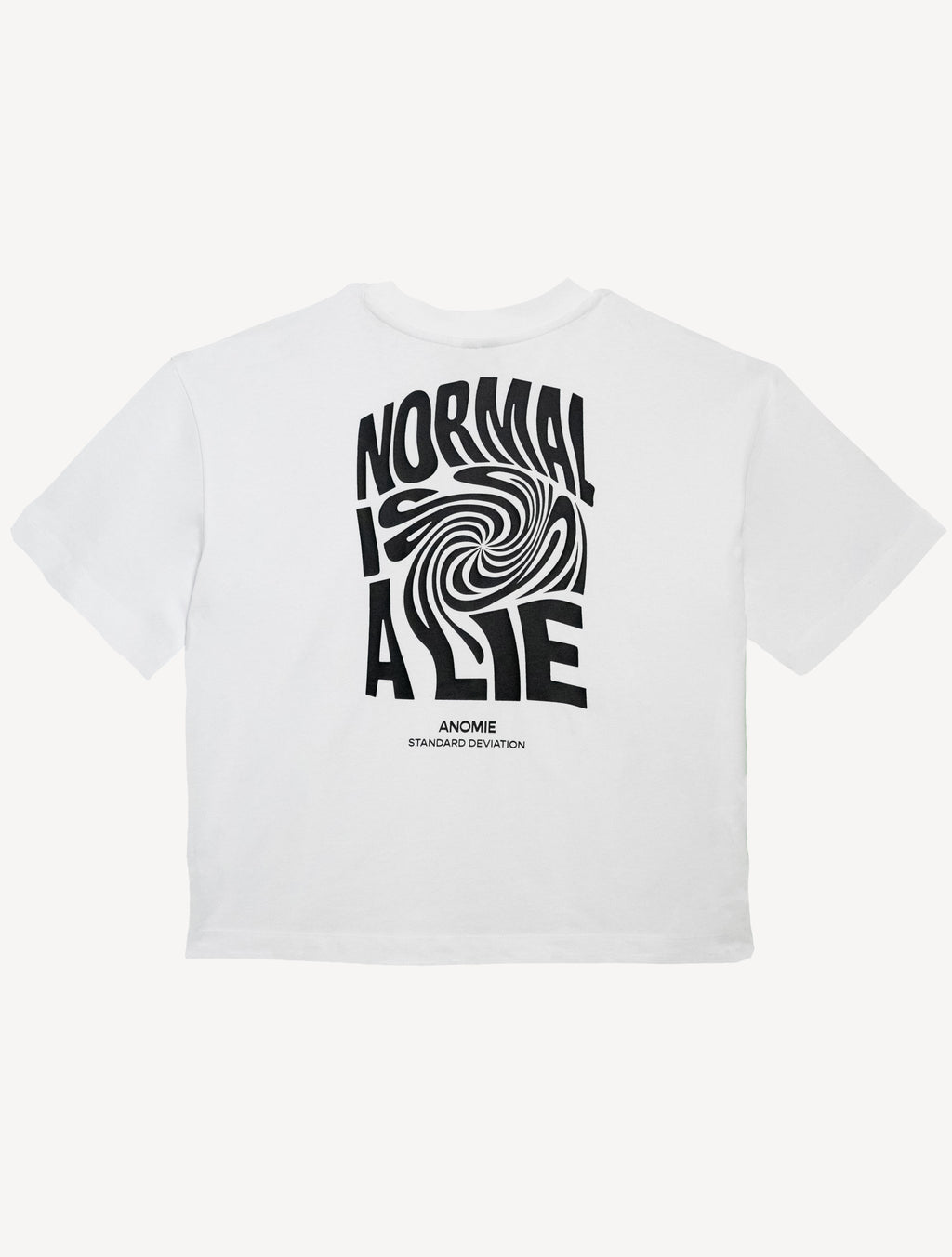 Normal Is A Lie Boxy Tee by ANOMIE, front view