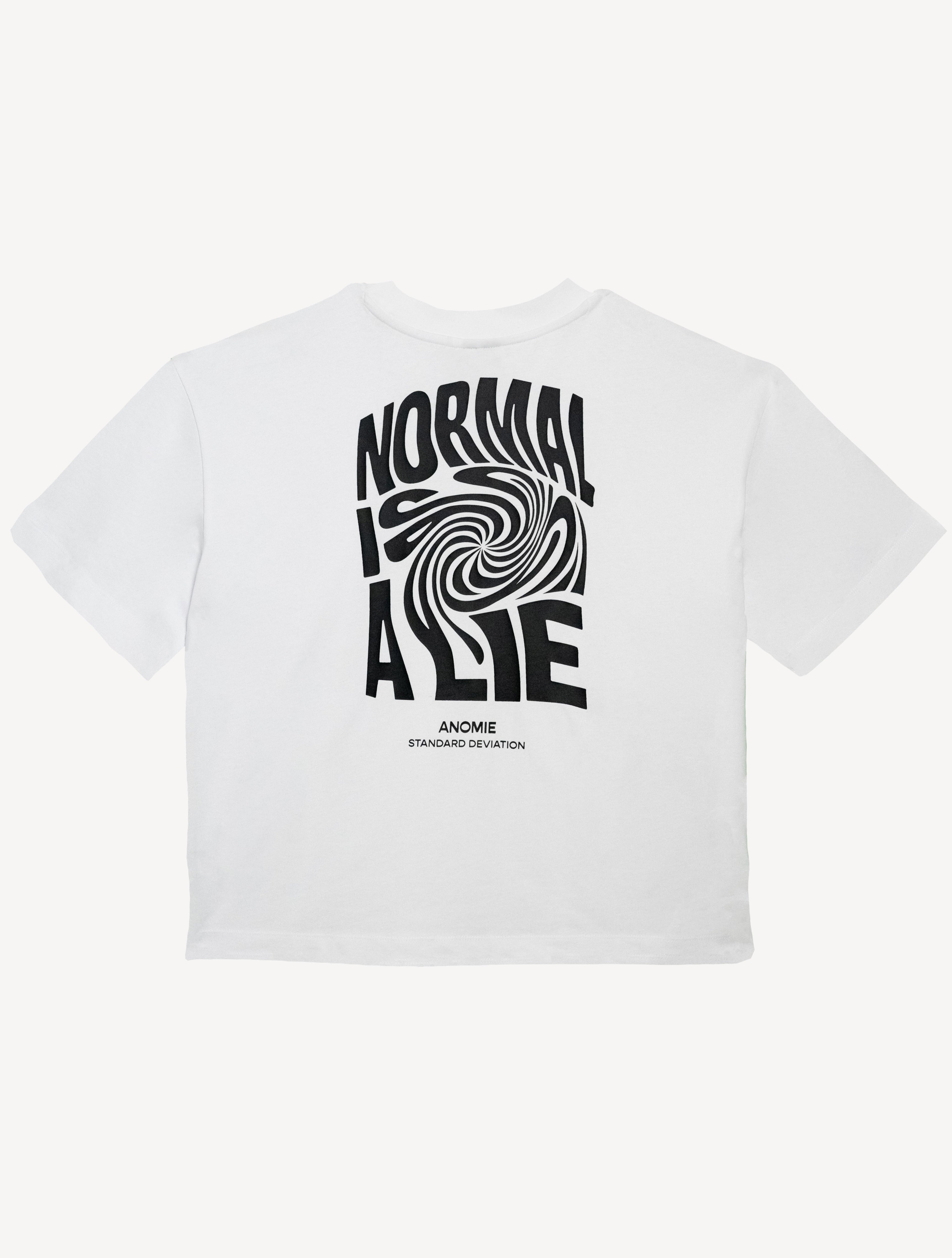 Normal Is A Lie Boxy Tee by ANOMIE, front view