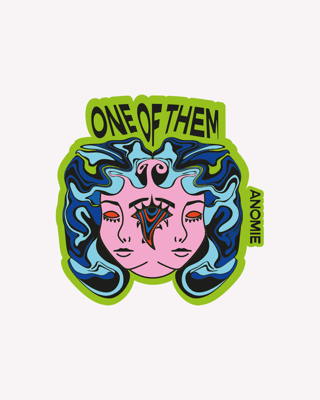 REGINA VYNIL STICKER, front view.